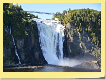 Wasserfall Montmorency, 83m Höhe, 30m mehr als Niagara