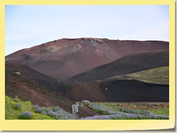 Blick auf den Vulkan Eldfell