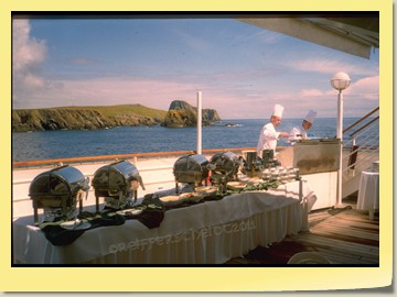 Mittagessen vor Fair Isle /  Shetlands / Schottland