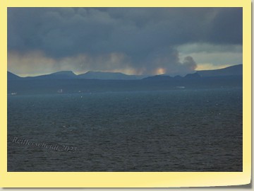 Vulkanrauchsäulen süd lich von Reykjavik