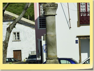 Gedenksäule an die Schlacht um die Bucht von 25. Juli 1581 zwischen Spanien und Portugal