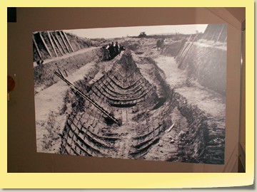 Ausgrabungen des Schiffes von Sutton Hoo