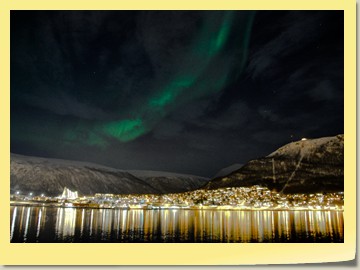 Unser erstes Nordlicht bei Tromsø