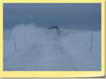 Busfahrt zum Nordkapp mit Schneepflug